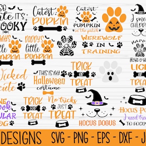 chien bundle svg, halloween svg, chien svg, chien bandana svg, Dxf, Png, Eps, jpeg, Cut file, Cricut, Silhouette, Print, Instant download