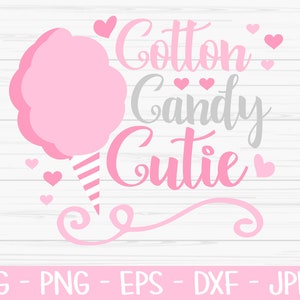 barbe à papa cutie svg, svg d’été, bébé enfants svg, svg de Pâques, Dxf, Png, Eps, jpeg, fichier de coupe, Cricut, Silhouette, impression, téléchargement immédiat