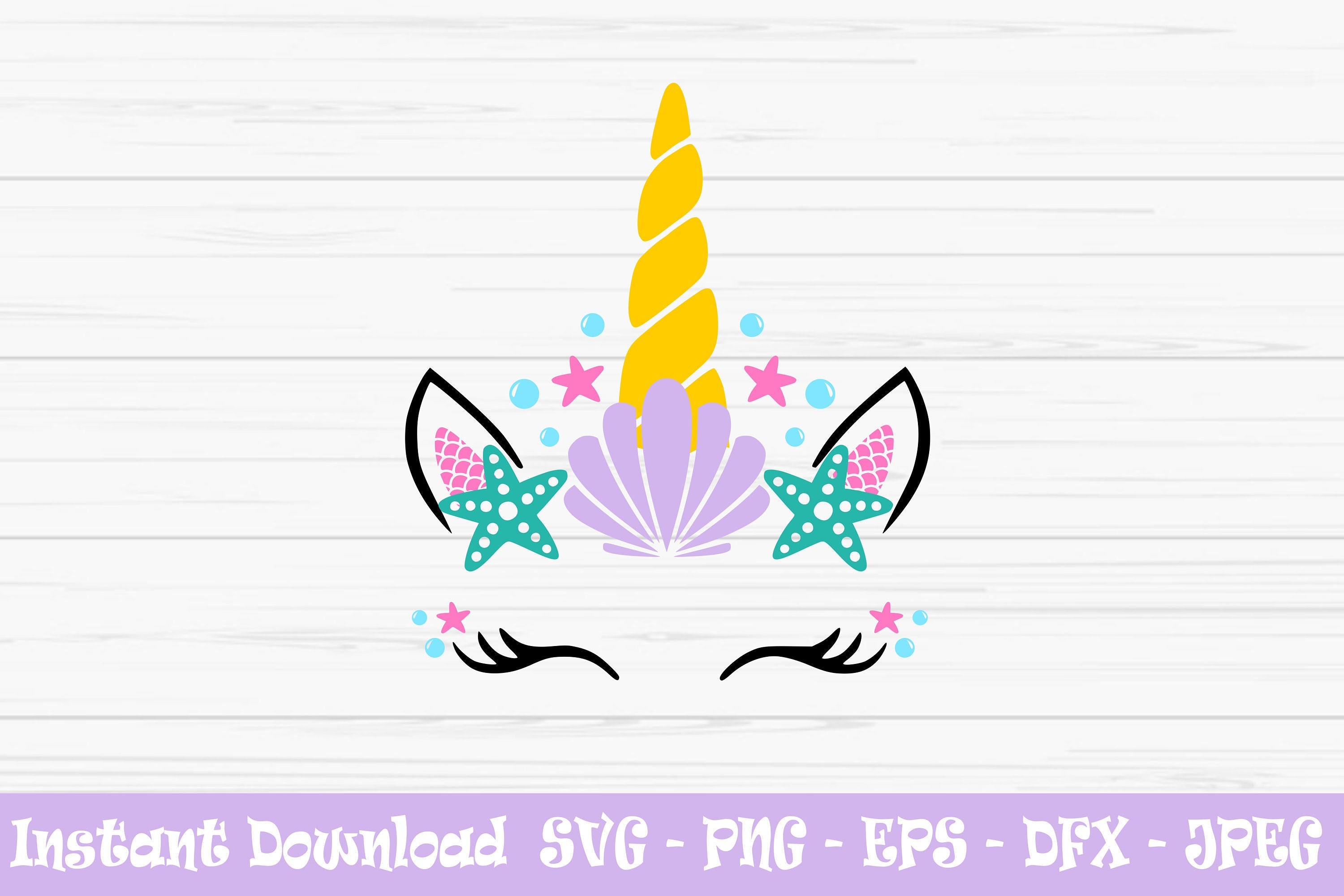 summer unicorn svg, summer svg, mermaid unicorn svg, Dxf, Png, Eps, jpeg, Cut file, Cricut, Silhouette, Print, Instant download
