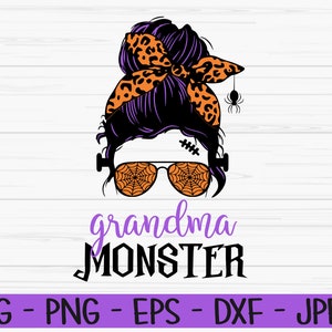 abuela monstruo svg, halloween svg, abuela svg, abuela espeluznante, Dxf, Png, Eps, jpeg, Archivo de corte, Cricut, Silueta, Impresión, Descarga instantánea