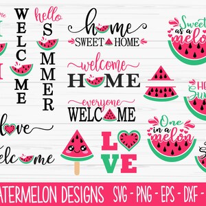 watermelon bundle svg, summer svg, watermelon svg, Dxf, Png, Eps, jpeg, Cut file, Cricut, Silhouette, Print, Instant download