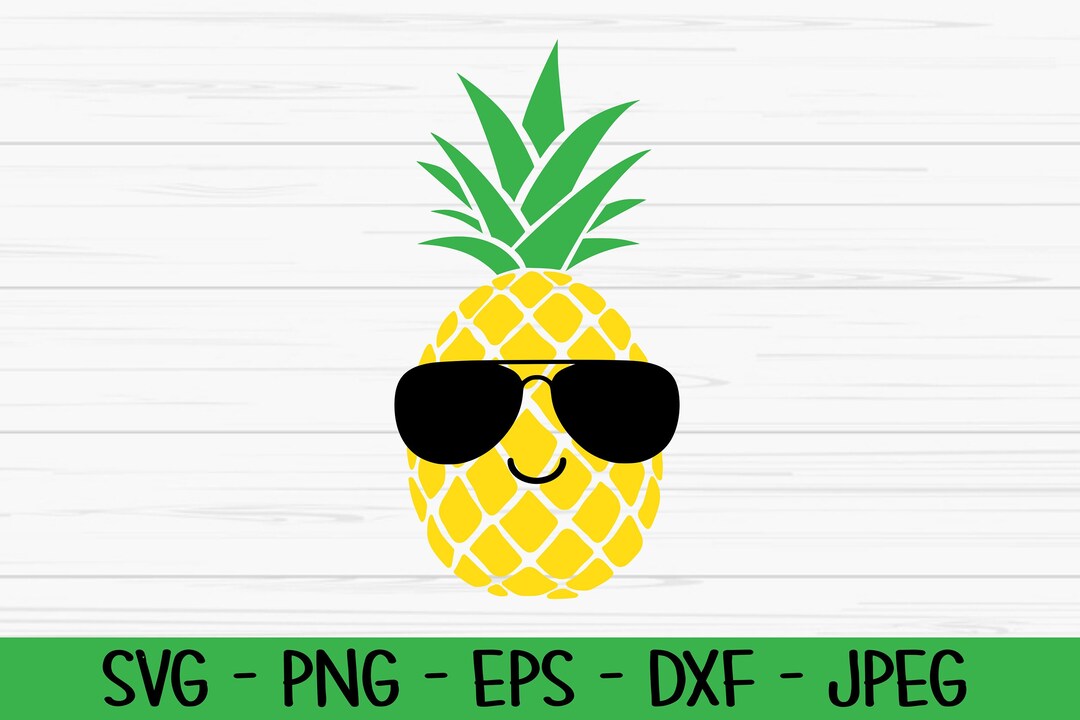 Piña linda cara svg, verano svg, piña svg, bebés svg, Dxf, Png, Eps ...