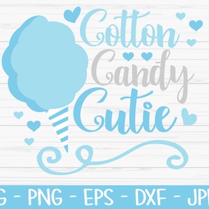 barbe à papa cutie svg, svg d’été, bébé enfants svg, svg de Pâques, Dxf, Png, Eps, jpeg, fichier de coupe, Cricut, Silhouette, impression, téléchargement immédiat