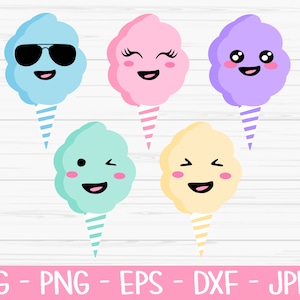 barbe à papa visage svg, svg d’été, bébé enfants svg, svg de Pâques, Dxf, Png, Eps, jpeg, fichier de coupe, Cricut, Silhouette, impression, téléchargement immédiat
