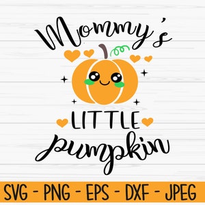 la pequeña calabaza de mamá svg, halloween svg, bebé niños svg, Dxf, Png, Eps, jpeg, Cortar archivo, Cricut, Imprimir, silueta, Descarga instantánea