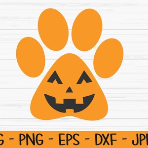 pompoenpoot print svg, Halloween SVG, hond svg, hond bandana svg, Dxf, Png, Eps, jpeg, Cut bestand, Cricut, Silhouet, Print, Instant download