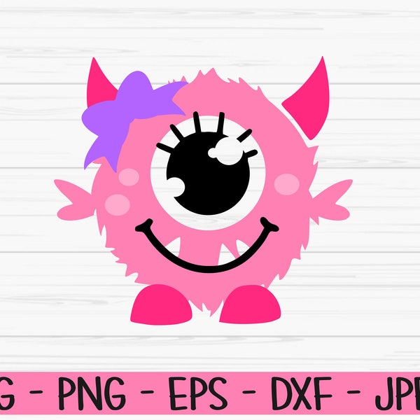 cute monster girl svg, halloween svg, baby kids svg, Dxf, Png, Eps, Cut file, Cricut, Silhouette, Print, Instant download