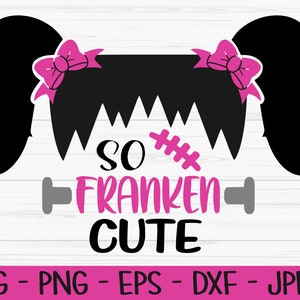 dus franken cute svg, Halloween svg, baby kids svg, frankenstein svg, Dxf, Png, Eps, Cut bestand, Cricut, Silhouette, Print, Instant download