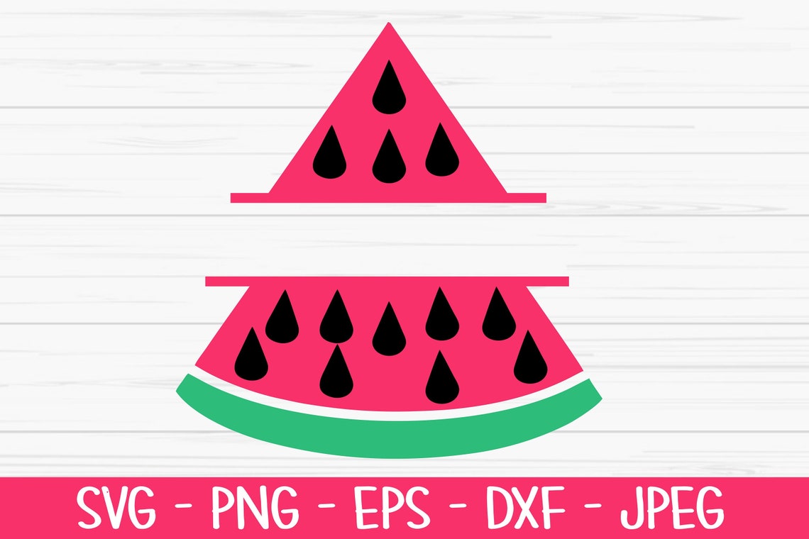 Watermelon Monogram Svg, Summer Svg, Watermelon Split Name Svg, Dxf ...