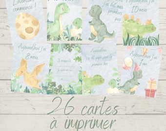 Cartes étapes bébé à imprimer