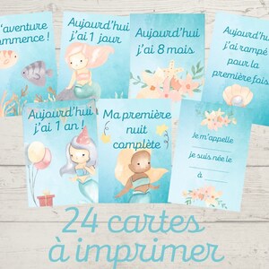 Cartes étapes bébé à imprimer