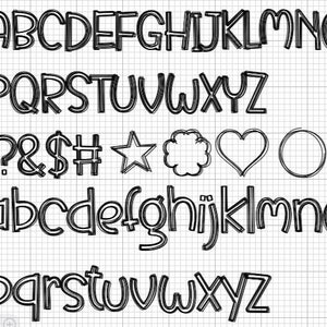 Alphabet SVG pour gravure sur acrylic
