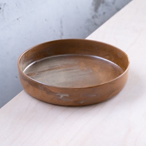 To ORDER SET of TWO white flat bowls. Wheel thrown, stoneware, pottery, handmade pottery, ceramics, clay, tableware, minimalism. Brown