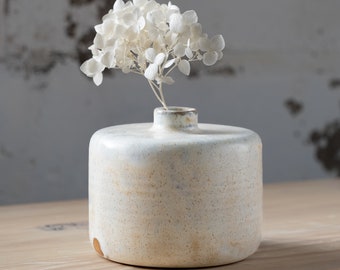In STOCK CERAMIC VASE on white. Handmade stoneware, minimalist, contemporary, decorative.