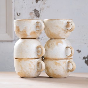 IN STOCK 300ml/10,1oz coffee or tea mug/cup on white, handmade, stoneware, ceramic. image 1