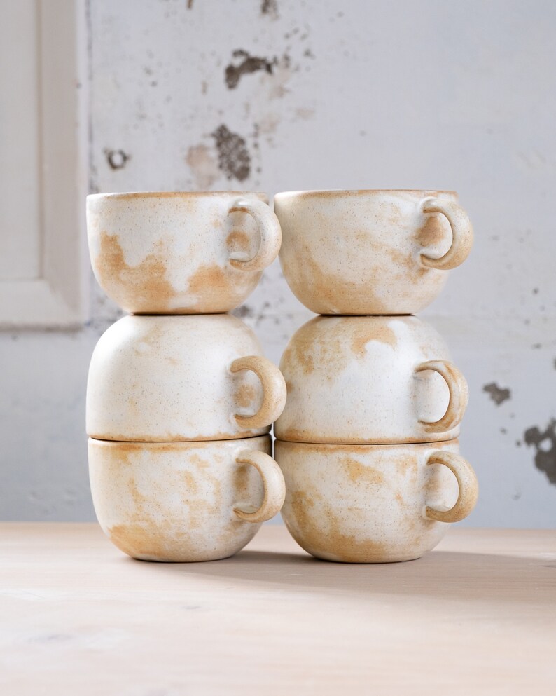 IN STOCK 300ml/10,1oz coffee or tea mug/cup on white, handmade, stoneware, ceramic. image 1