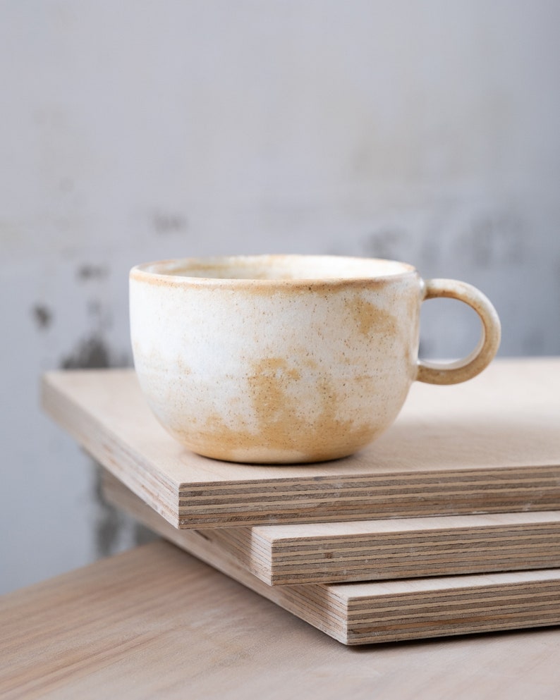 IN STOCK 300ml/10,1oz coffee or tea mug/cup on white, handmade, stoneware, ceramic. image 2