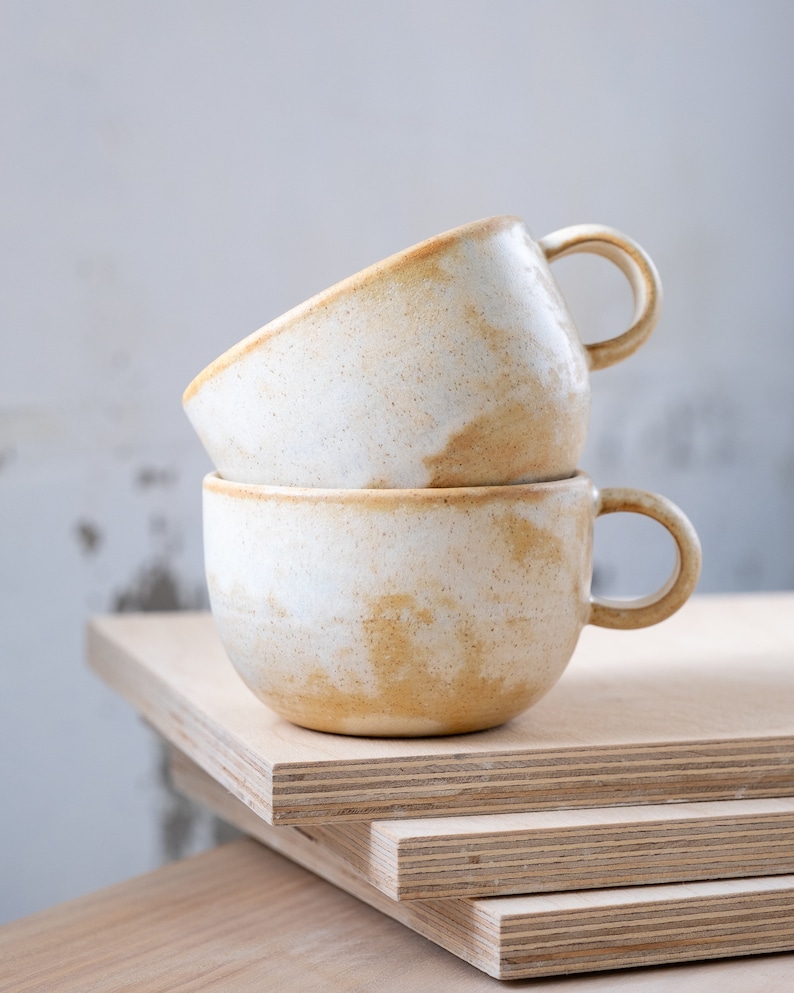 IN STOCK 300ml/10,1oz coffee or tea mug/cup on white, handmade, stoneware, ceramic. image 3