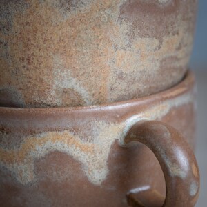 TO ORDER 300ml/10,1oz coffee or tea mug/cup on brown, handmade, stoneware, ceramic. image 6