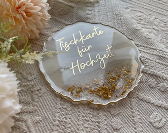 Personalisierter Untersetzer - Geschenk - Taufe - Hochzeit - Geburtstag - Tischkarte - Resin - Coaster - Wedding - Jubiläum - Brautparty