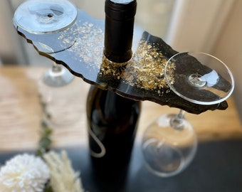 Glass Holder / Resin Art / Gift / Champagne Glass Holder / Wine / Epoxy Resin / Wine Butler / Wedding / Decoration / Wedding Gift