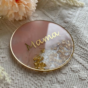 Cadeaux pour les invités du mariage Cartes de lieu de mariage Cadeaux pour mariage Cadeaux pour le baptême Cadeau de fiançailles Douche de bébé Époxy Rosa-Gold