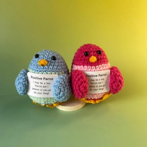 Pappagallo positivo - pappagallo felice - il tuo portafortuna per il buon umore - idea regalo divertente - regalo di compleanno - regali speciali