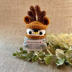 Pinguino tascabile con cappello - Pinguino tascabile - Il tuo portafortuna per il buon umore - Idea regalo - Regalo di compleanno - Regali speciali