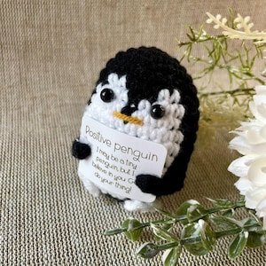 Pingüino positivo - pingüino feliz - tu amuleto de la suerte para el buen humor - idea de regalo - regalo de cumpleaños - regalos especiales