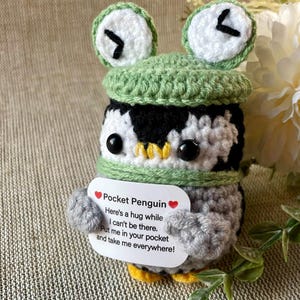 Zakpinguïn met hoed - Zakpinguïn - Uw geluksbrenger voor een goed humeur - Cadeau-idee - Verjaardagscadeau - Speciale cadeaus