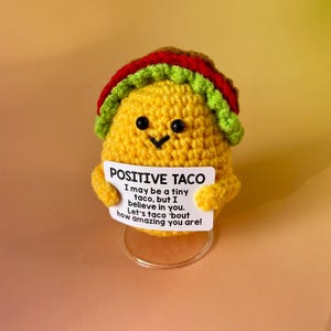 Positive Taco - vrolijke taco - jouw geluksbrenger voor een goed humeur - grappig cadeau-idee - verjaardagscadeau - speciale cadeaus