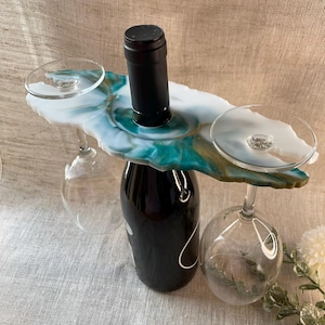 Epoxy Wine Butler-Gifts-Wedding Gifts-Resin Art-Champagne Glass Holder-Wine Glass Holder-Custom-Home Decor-Anniversary Gifts