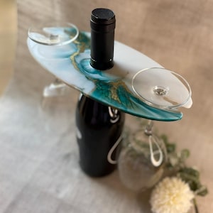 Epoxy Wine Butler-Gifts-Wedding Gifts-Resin Art-Champagne Glass Holder-Wine Glass Holder-Custom-Home Decor-Anniversary Gifts