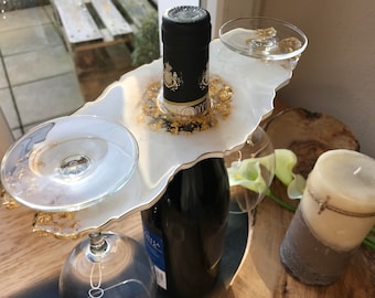 Glass Holder / Champagne Glass Holder / Wine Glass Holder / Epoxy Resin / Wine Butler / Wedding / Party / Decoration / Home / Terrace / Bar