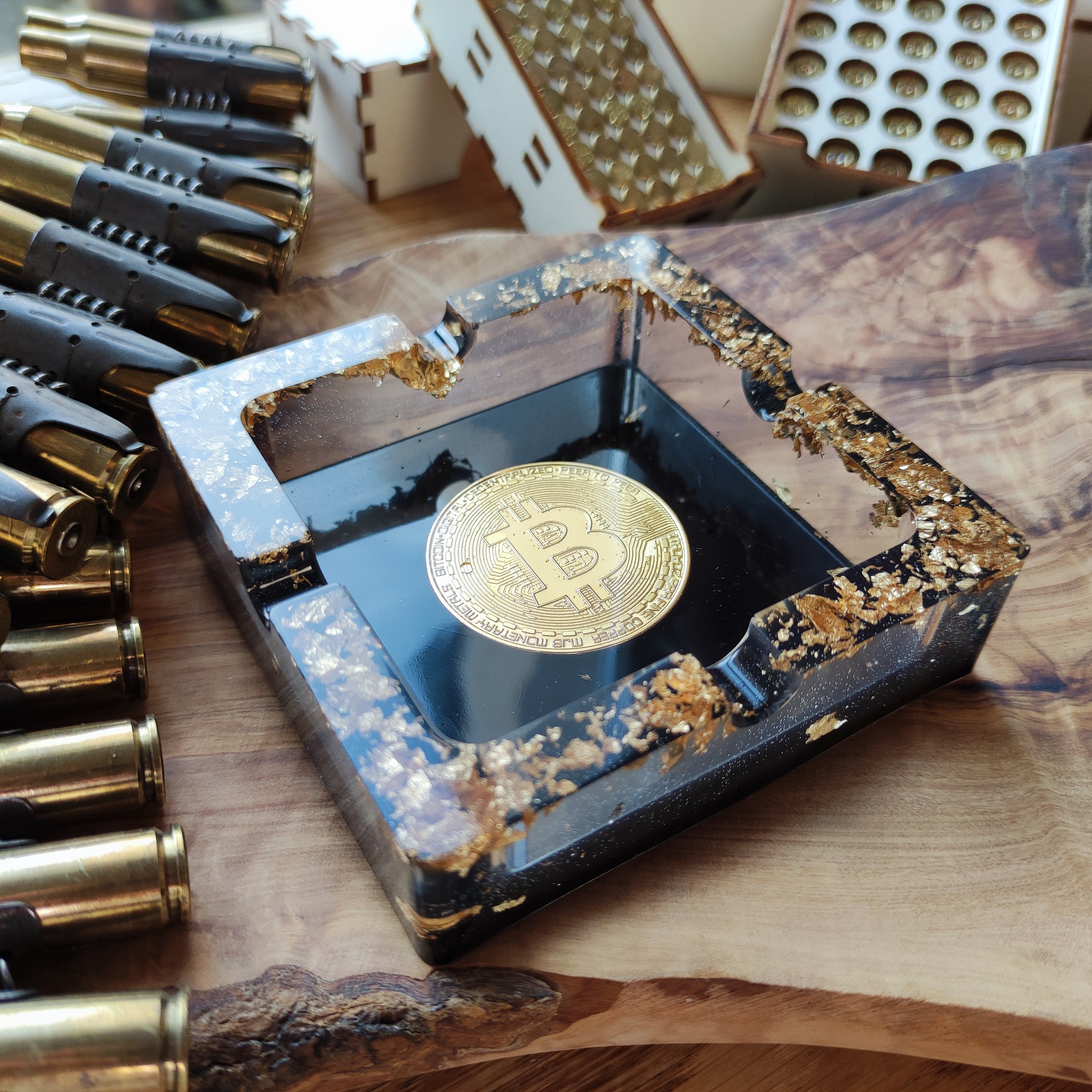 Cendrier décoratif en résine Bitcoin - Cadeau pour homme - Cadeau pour  petite amie - Etsy France