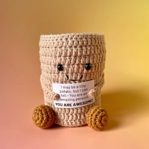 Positieve Aardappelcontainer - Happy Potato - Jouw geluksbrenger voor een goed humeur - Cadeau-idee - Verjaardagscadeau - Bijzondere cadeaus