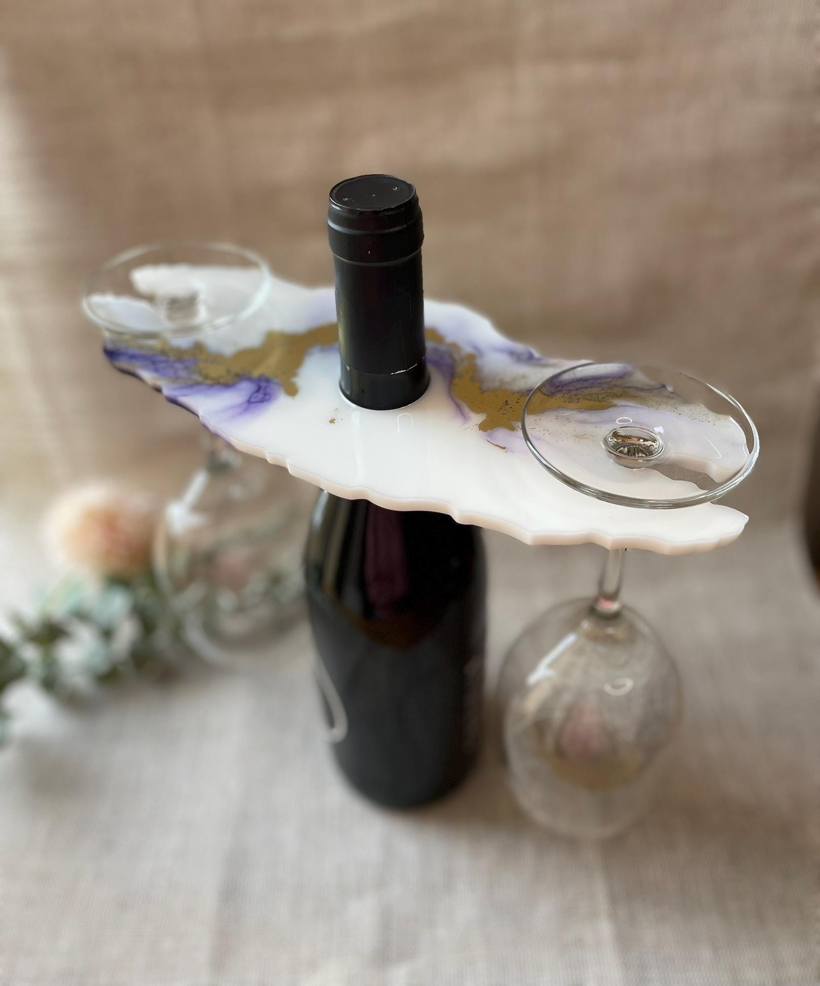 Epoxy Wine Butler-Gifts-Wedding Gifts-Resin Art-Champagne Glass Holder-Wine Glass Holder-Custom-Home Decor-Anniversary Gifts
