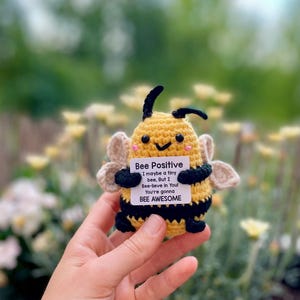 Abeja Positiva - Tu amuleto de la suerte para el buen humor - Idea de regalo - Regalo de cumpleaños - Regalos especiales con un mensaje positivo