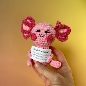 Axolotl positivo - Il tuo portafortuna per il buon umore - Idea regalo - Regalo di compleanno - Regali speciali con un messaggio positivo