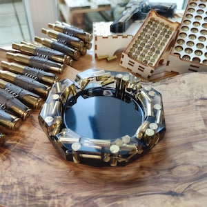 Ashtray | Father&#39;s Day | Gifts for Men | Hunters | Cartridges | Bundeswehr | Bullet | Ammo | Military | Soldier | Army | Cigarettes | Bar