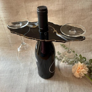 Glass Holder / Resin / Wedding / Champagne Glass Holder / Wine Glass Holder / Epoxy Resin / Wine Butler / Wedding Gift / Home Decor / Party