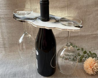 Epoxy Wine Butler-Gifts-Wedding Gifts-Resin Art-Champagne Glass Holder-Wine Glass Holder-Custom-Home Decor-Anniversary Gifts