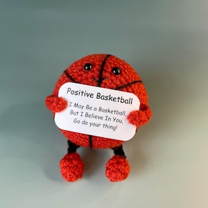 Positieve Busketball - Gehaakte emotionele steun - Jouw geluksbrenger voor een goed humeur - Cadeau-idee - Speciale geschenken