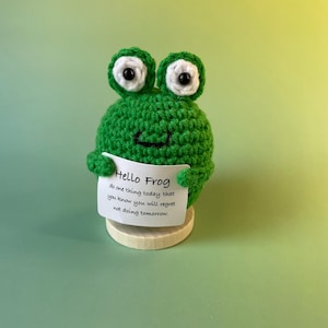 Hello Frog - rana felice - il tuo portafortuna per il buon umore - idea regalo divertente - regalo di compleanno - regali speciali