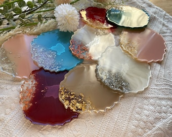 Sottobicchieri B-WARE realizzati in resina epossidica-Resinart-Resin Coasters