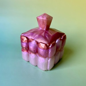 Epoxy resin container with lid - storage box gift for women