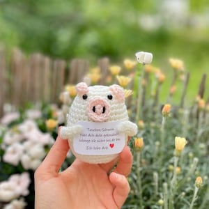 Maialino portafortuna - Il tuo portafortuna per il buon umore - all'uncinetto - Idea regalo - Regalo di compleanno - Regali speciali
