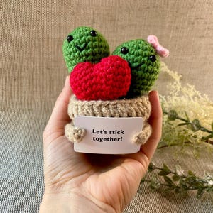 Cactus romantico – Il regalo speciale per gli innamorati – figura di cactus all'uncinetto