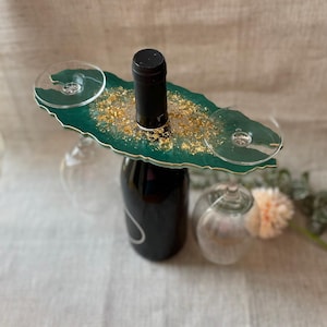 Epoxy resin wine butler-gift-wedding gift-resin art-champagne glass holder-wine glass holder-custom home decor-anniversary gifts