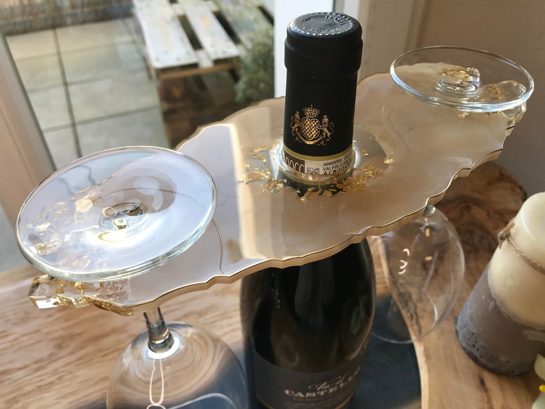 Glass Holder / Resin / Champagne Glass Holder / Wine / Epoxy Resin